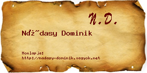 Nádasy Dominik névjegykártya