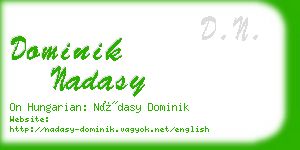 dominik nadasy business card